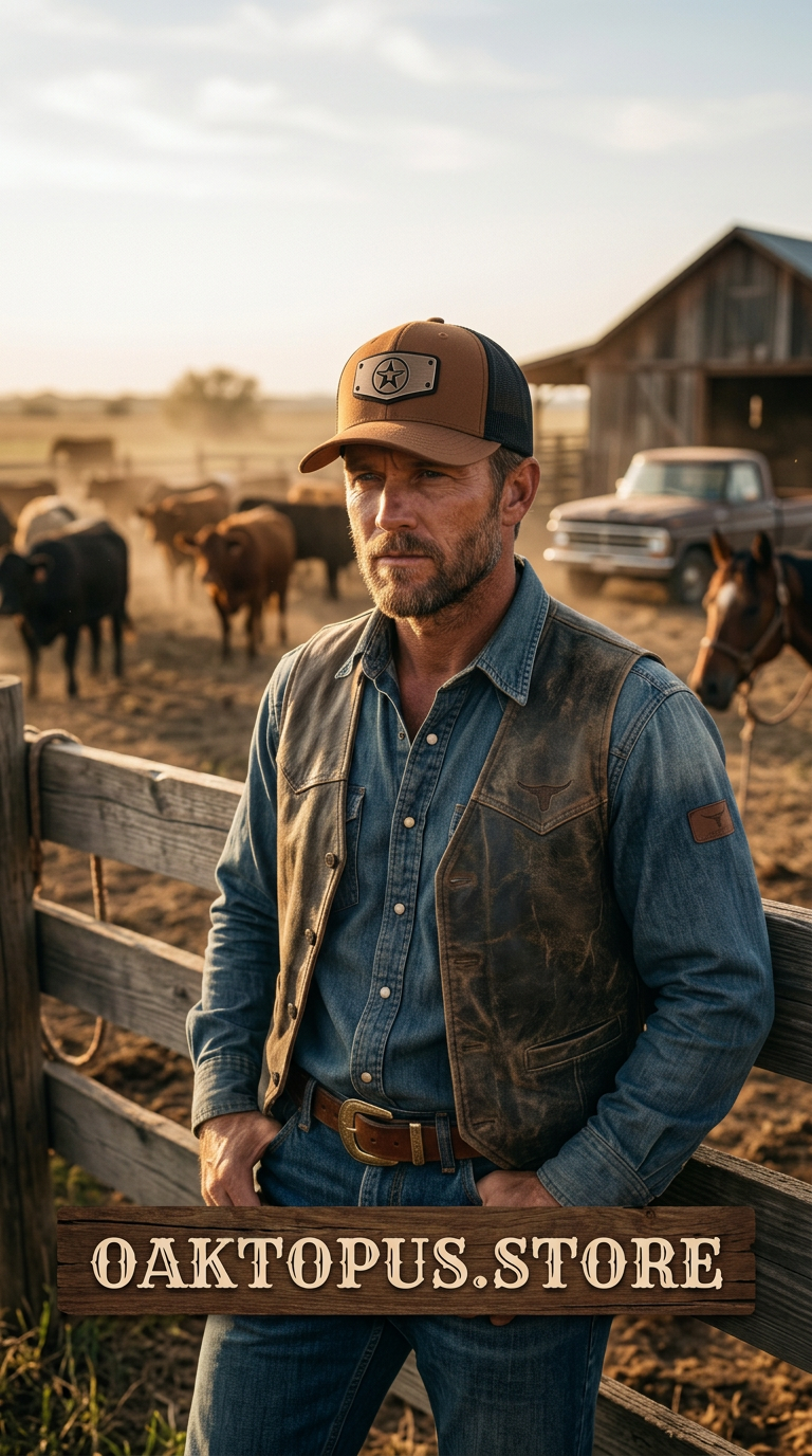 Texan Cap — Brown Detail